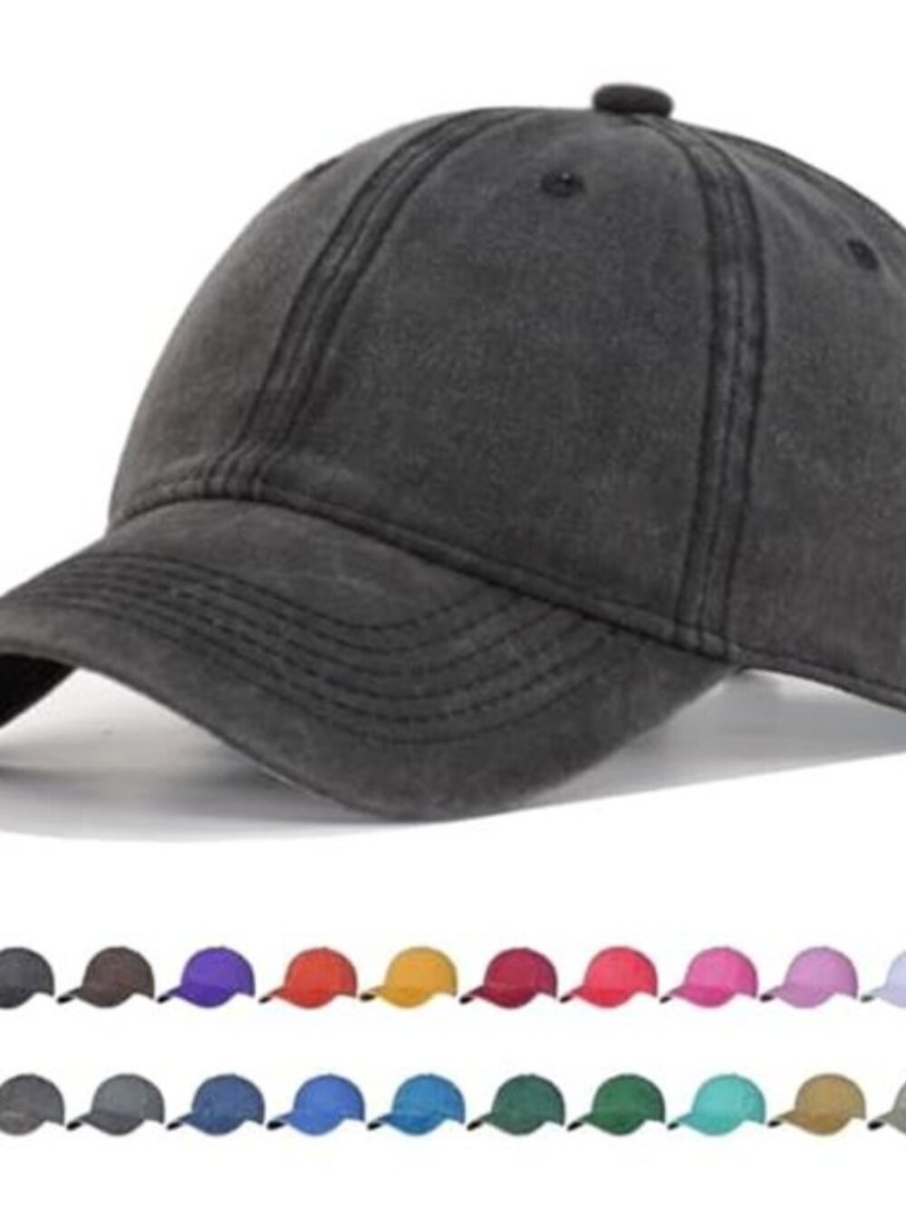 Vintage Washed Cotton Dad Hat Adjustable Baseball Cap Low Profile Unisex Hat